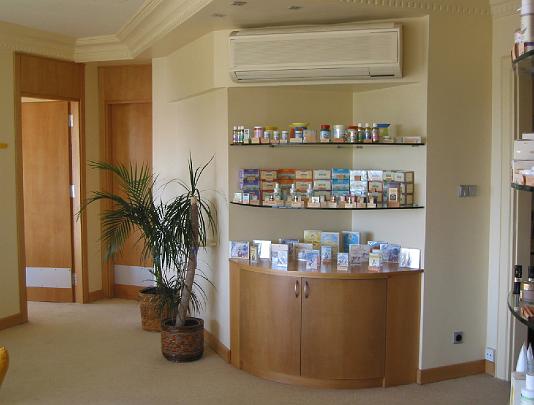 0003ClinicIstanbul1.jpg - Maharishi Ayur-Veda products display in the clinic.
