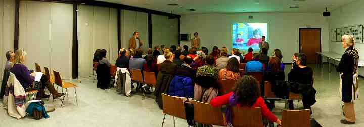 04-Hasselt-6.jpg - Over 200 people attended five presentations on Consciousness-Based Education in Belgium. The success of the tour was based on a fast-paced Internet campaign and a Facebook page created to report on the tour.