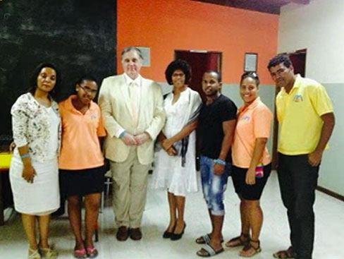 TeachersofCapeVerde.jpg - Dr Morris with directors of the Cape Verde children's centre.
