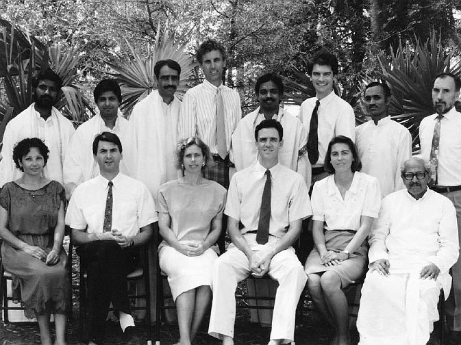 MVUFoundingFaculty1993.jpg - 1993: The founding faculty of Maharishi Vedic University in Cambodia. Three main institutions established Maharishi Vedic University. First, there was a joint initiative between Maharishi European Research University and Maharishi University of Management in Iowa, USA, and secondly, in the Asia-Pacific region, the Australian Aid for Cambodia Fund in support of the university, and thirdly in Cambodia, much support from the Ministry for Education, Youth, and Sport?the Cambodian Ministry of Education. Also, Maharishi?s Vedic experts from India have long been sustaining forces behind the initiative.