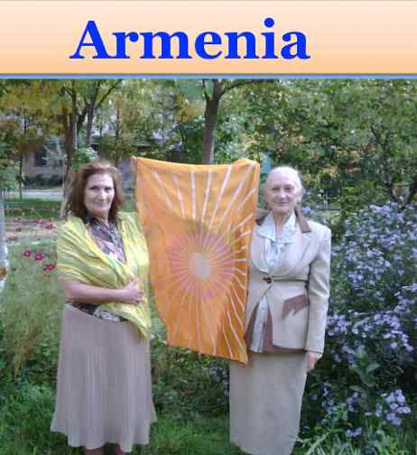 Armenia2.jpg - Armenia: The Flag of Invincibility was displayed by national leaders of the Global Mother Divine Organization on Victory Day.