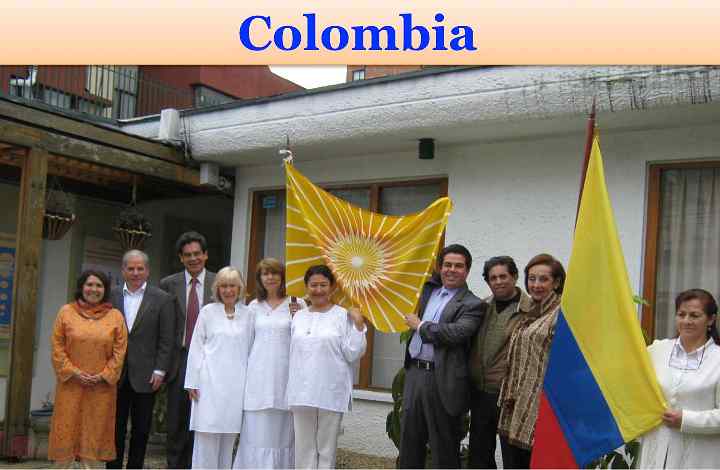 Columbia.jpg - Colombia: Leaders of the organization teaching Transcendental Meditation celebrated Victory Day.