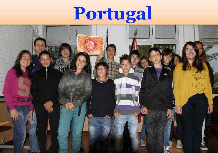 Portugal.jpg - Portugal: Students and teacher, Paulo Carte-Real, upper left, celebrated Victory Day at a school in Portugal where students have enjoyed the benefits of Transcendental Mediation for several years.