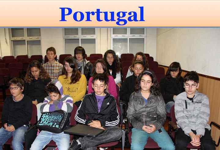 Portugal1.jpg - Portugal: Students included in their Victory Day celebration a few minutes group practice of Transcendental Meditation.