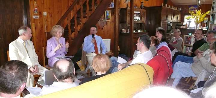 17.jpg - Nantes, France: Teachers of the Transcendental Meditation Programme enjoyed a lunch in this all wood Vastu home and participated in plans for the future.