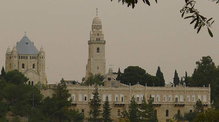 Israel-197s.jpg - In the old city of Jerusalem this church stands out not only for it?s beauty but also as a symbol of the city.