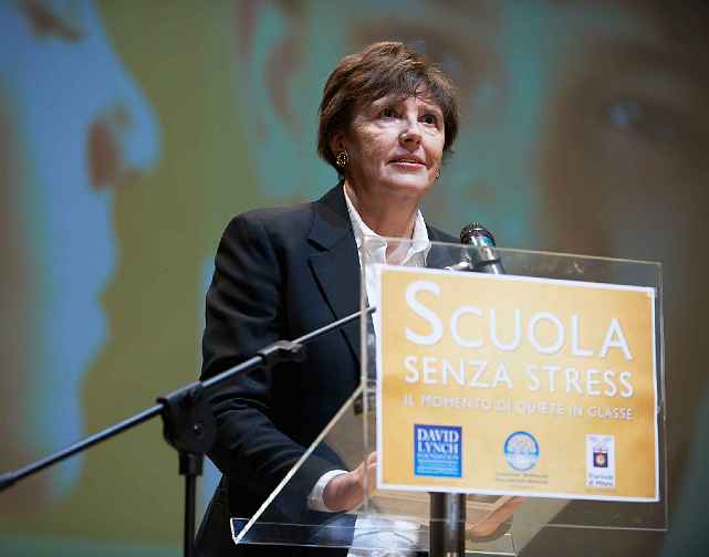 9MarinaLazzati.jpg - Dr Marina Lazzati, Education Assessor, gave the introduction speech at the Stress-Free Schools conference in Milan, Italy.