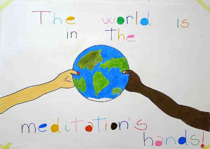 Italy-063.jpg - This poster made by the middle school students shows the global unity that results from Transcendental Meditation.