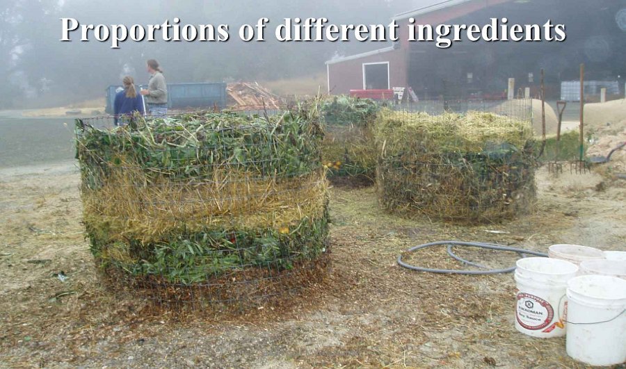 Slide36.jpg - Compost plays an integral part not only in returning fertility to weakened soil, but also for its long-term health. Compost piles sit (cure) for a long period of time?up to a year? during which time leaves and garden waste are transformed into a light, fertile, nutritious additive to the soil.