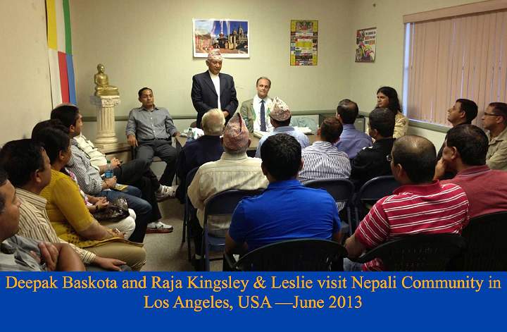 037.jpg - 29 July 2013Mr Deepak Basota, National Director of Nepal, and Chairman of the Nepal Maharishi Vedic Foundation, together with Dr Kingsley Brooks, held a meeting for the Nepali community in Los Angeles, CA, USA earlier in 2013.
