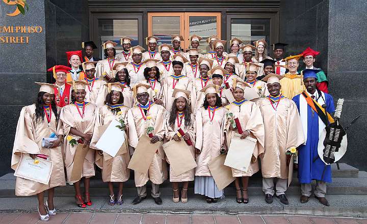 Graduation_14Dec2013.jpg - When the Maharishi Institute was established its administrators were inspired by the success of the programmes developed by Maharishi Mahesh Yogi, the founder of Consciousness-Based Education, to develop leaders for the nation. They feel this first graduating class is a great beginning, and that the Institute's success in Johannesburg is the first step in bringing Consciousness-Based Education to every province in South.