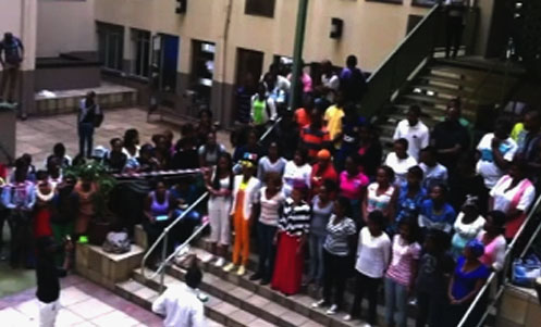MIIChoir.jpg - The choir of the Maharishi Invincibility Institute in Johannesburg welcomes 169 new students at the beginning of 2014. Their music is reported to generate a powerful wave of bliss.
