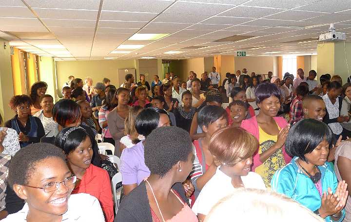 SouthAfrica203.jpg - The audience of students who practice Transcendental Meditation expressed their appreciation for the choir.