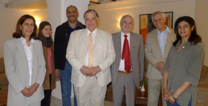 034s.jpg - Dr Morris and Dr Fancipieri met with a group from Algeria who attended the planning meeting in Tunisia.