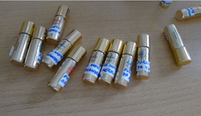 104s.jpg - Samples of VedAroma perfumes.