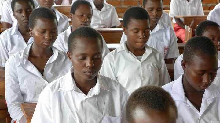 Uganda-GGn-(10).jpg - Students and guests enjoyed practising Transcendental Meditation together.