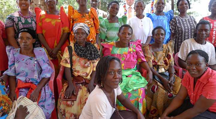 Uganda-GGn-(38).jpg - Here Judith Nassali is pictured with the ladies who take care of the orphans. These ladies also practise the Transcendental Meditation Technique.