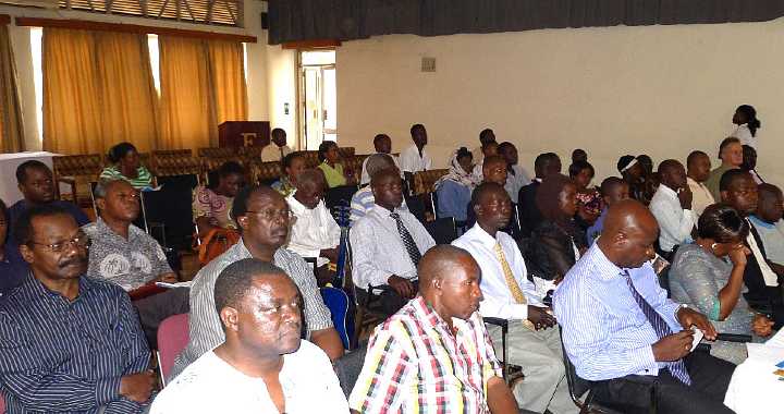 Uganda-GGn-(40).jpg - Guests from the community attend a lecture and press conference on Consciousness-Based Education organized by the local teachers of Transcendental Meditation, at which Dr Morris and Dr de Freitas spoke. Many of the practitioners of Transcendental Meditation in the group are refugees from the Congo.